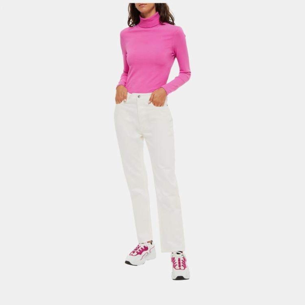 ACNE STUDIOS Bla Konst Log White Mid Rise Straight Leg‎ Jeans Size 24